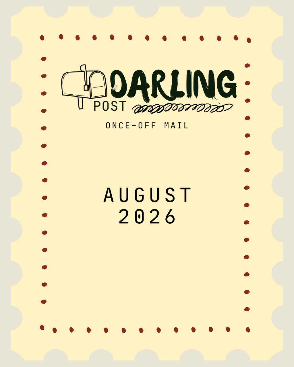 August 2026 Month Letter - Full Package