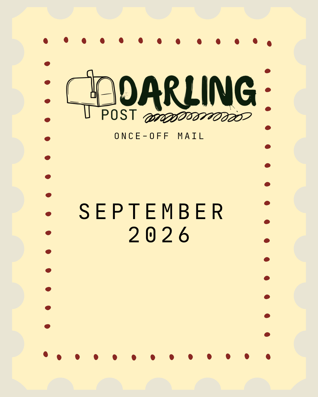 September Month Letter - Full Package